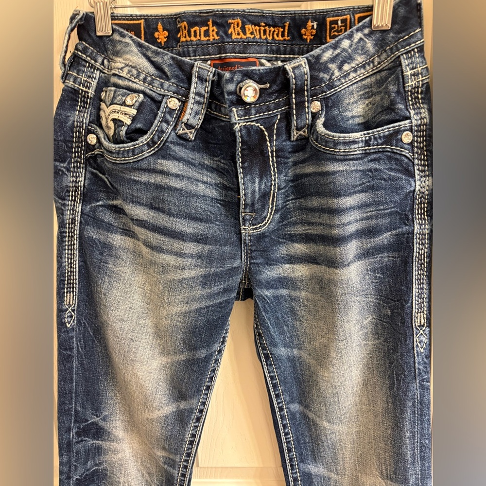 Rock Revival Women's Blue Jeans - Picture 2 of 4